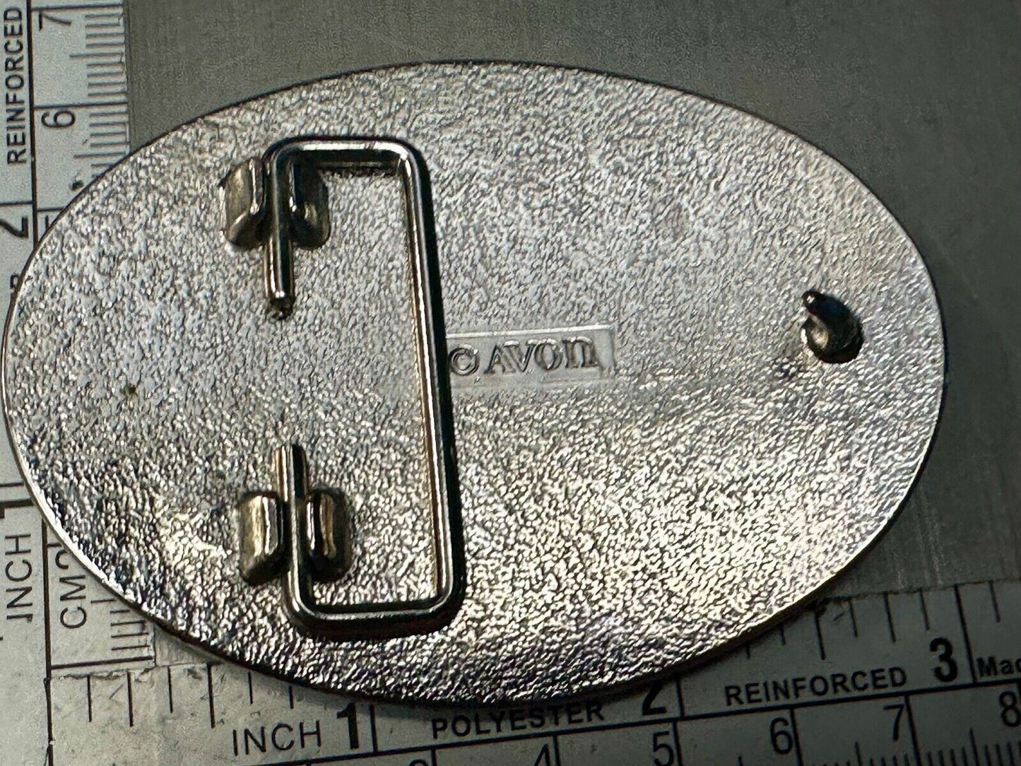VINTAGE Avon Horse Saddle Western Ornate silver tone Belt Buckle
