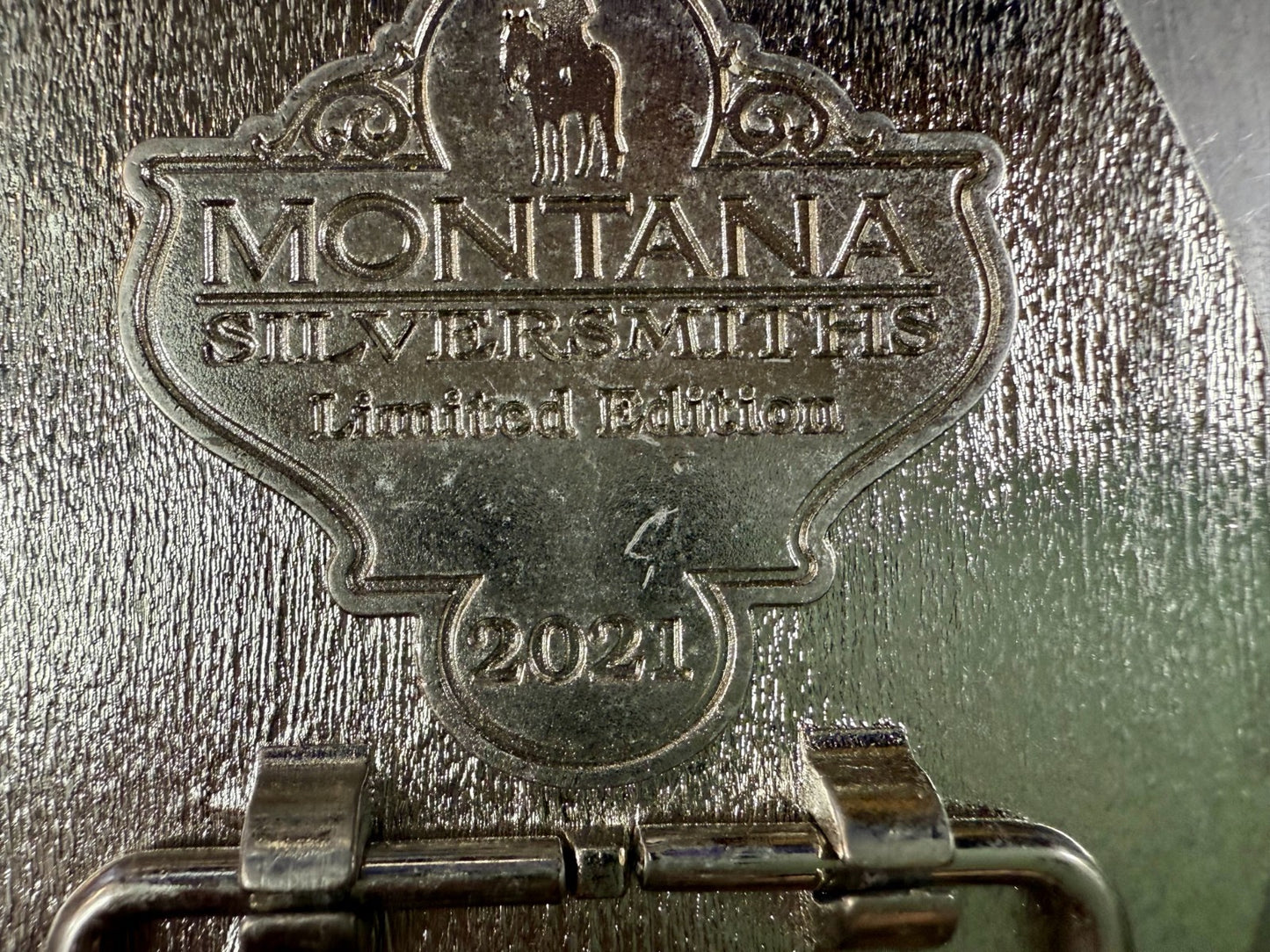 2021 Pendleton Whiskey Let'er Buck Rodeo Cowboy Montana Silversmiths Belt Buckle