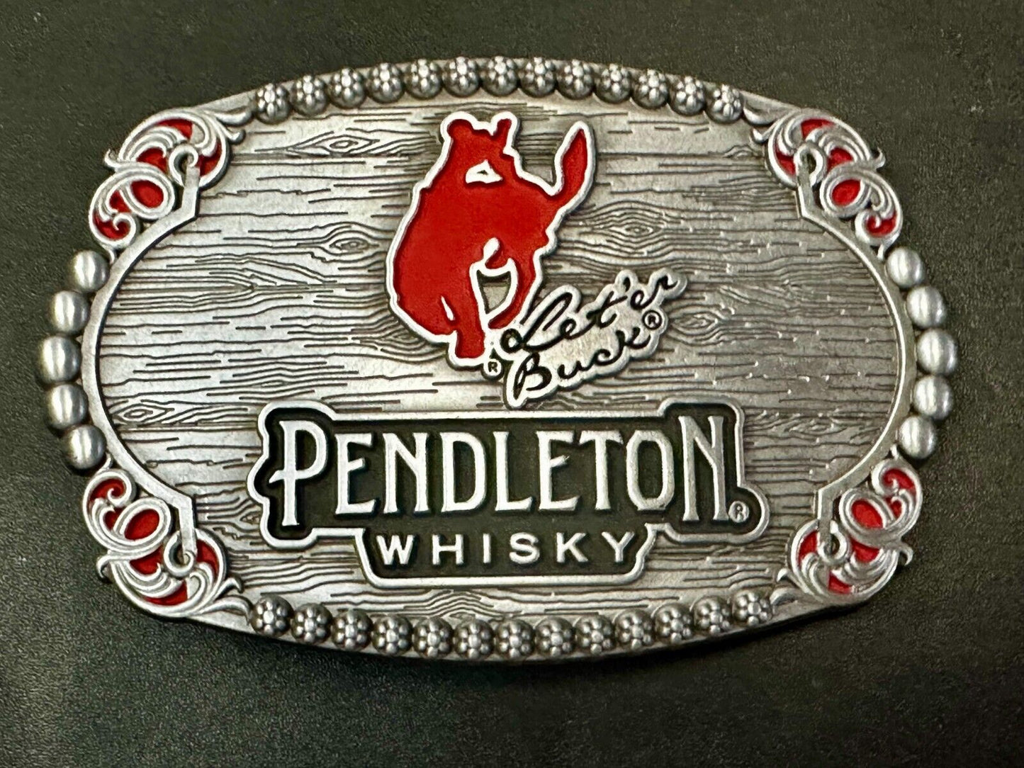 2023 Pendleton whiskey Let'er Buck Rodeo Cowboy Montana Silversmiths Belt Buckle