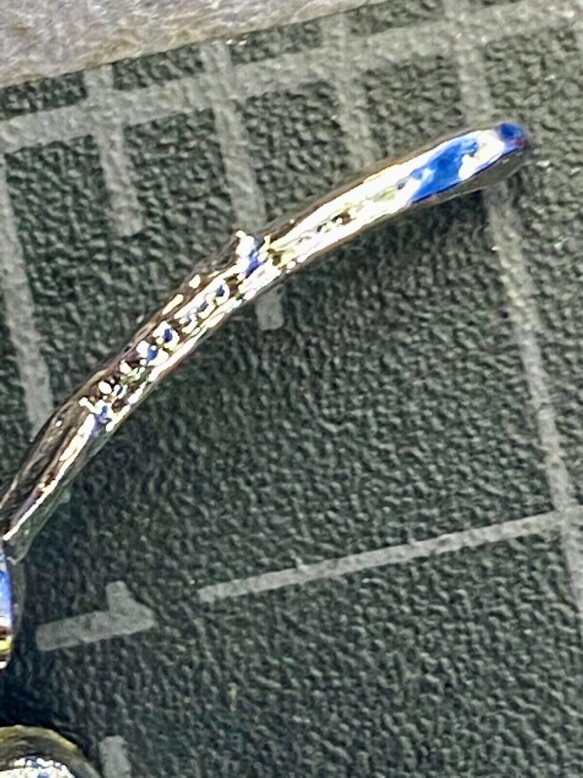 Beautiful Figural Flower With Rhinestone Accents Signed Silver Tone Brooch Pin