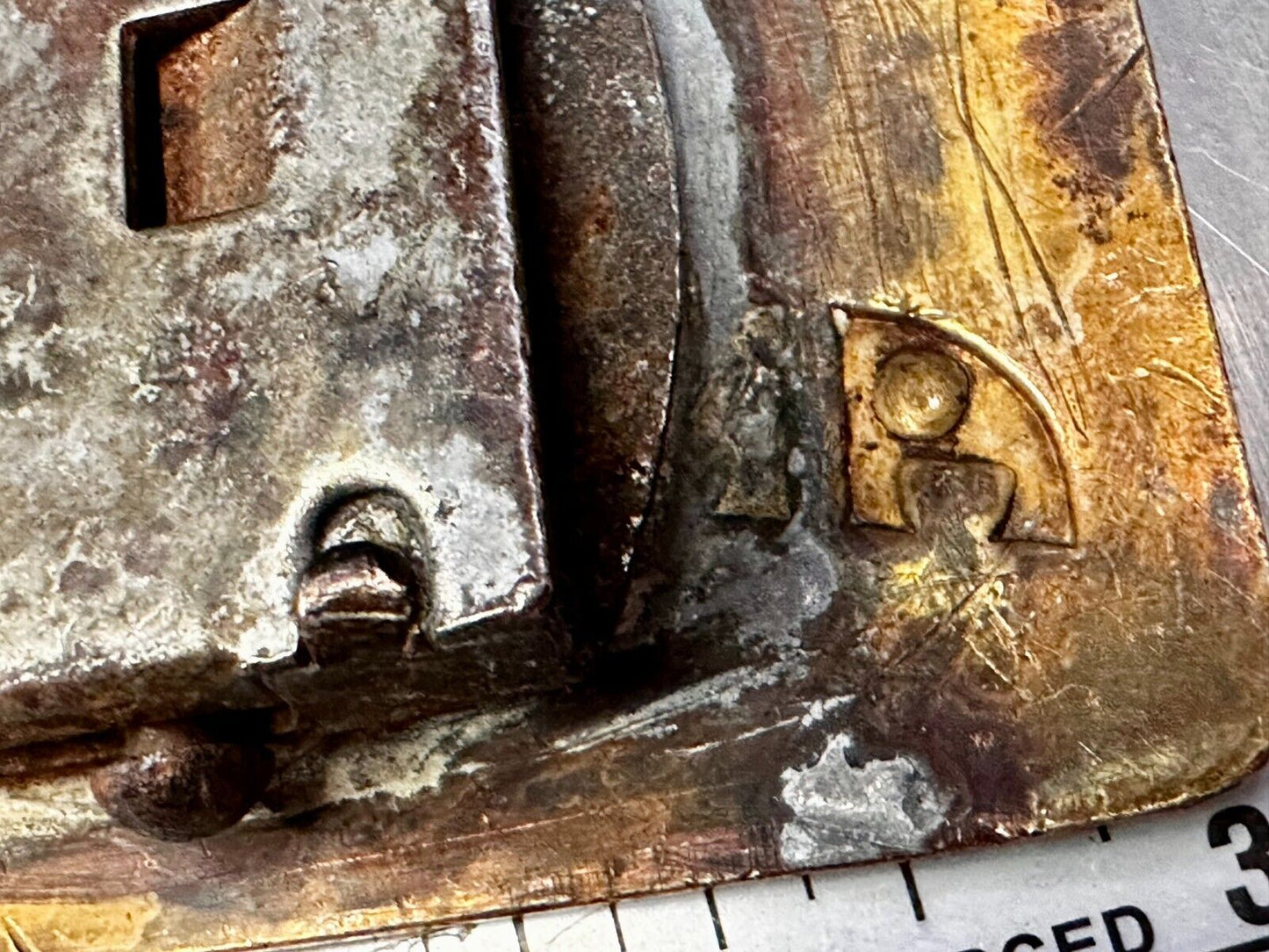 ARKANSAS State Horse Head BrassTone Commemorative Vintage Belt Buckle