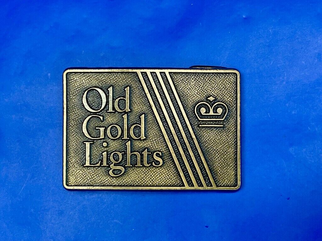 Vintage 1970S ***Old Gold Lights*** Cigarettes Tobacco Advertising Belt Buckle