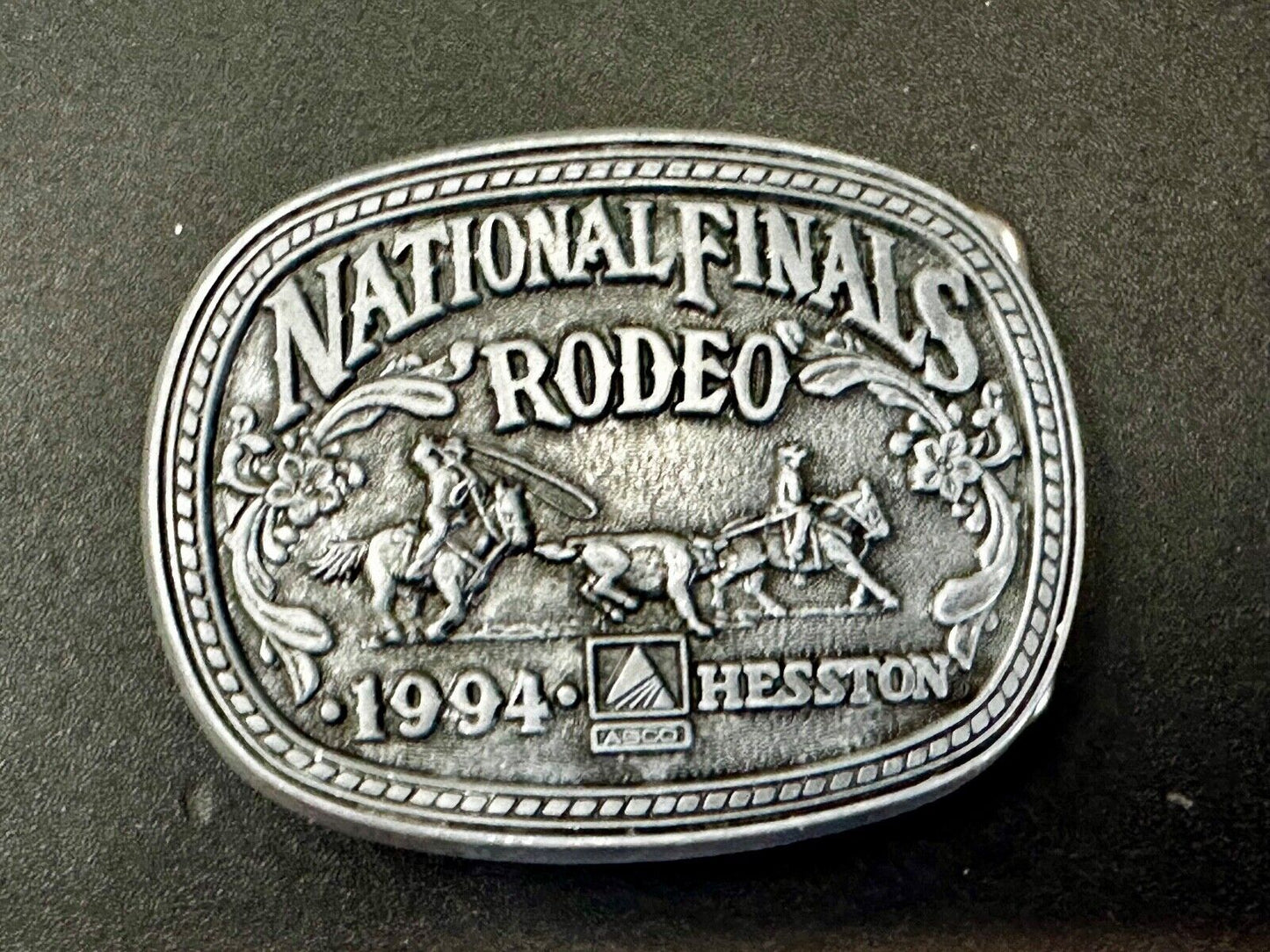 1994 NFR National Finals Rodeo NOS Youth Size Hesston Commemorative Belt Buckle