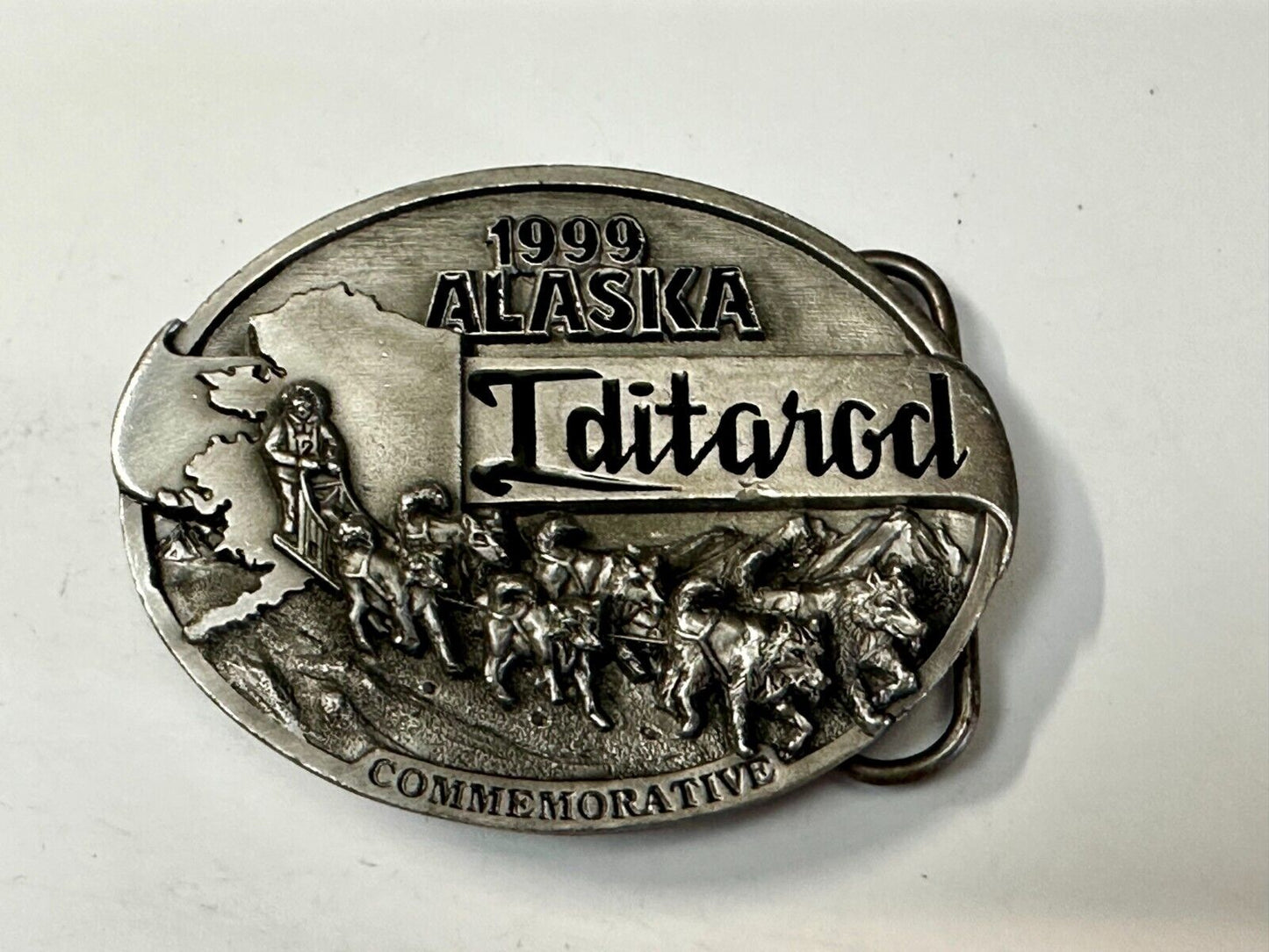 1999 Alaska Iditarod Commemorative Belt Buckle by Siskiyou
