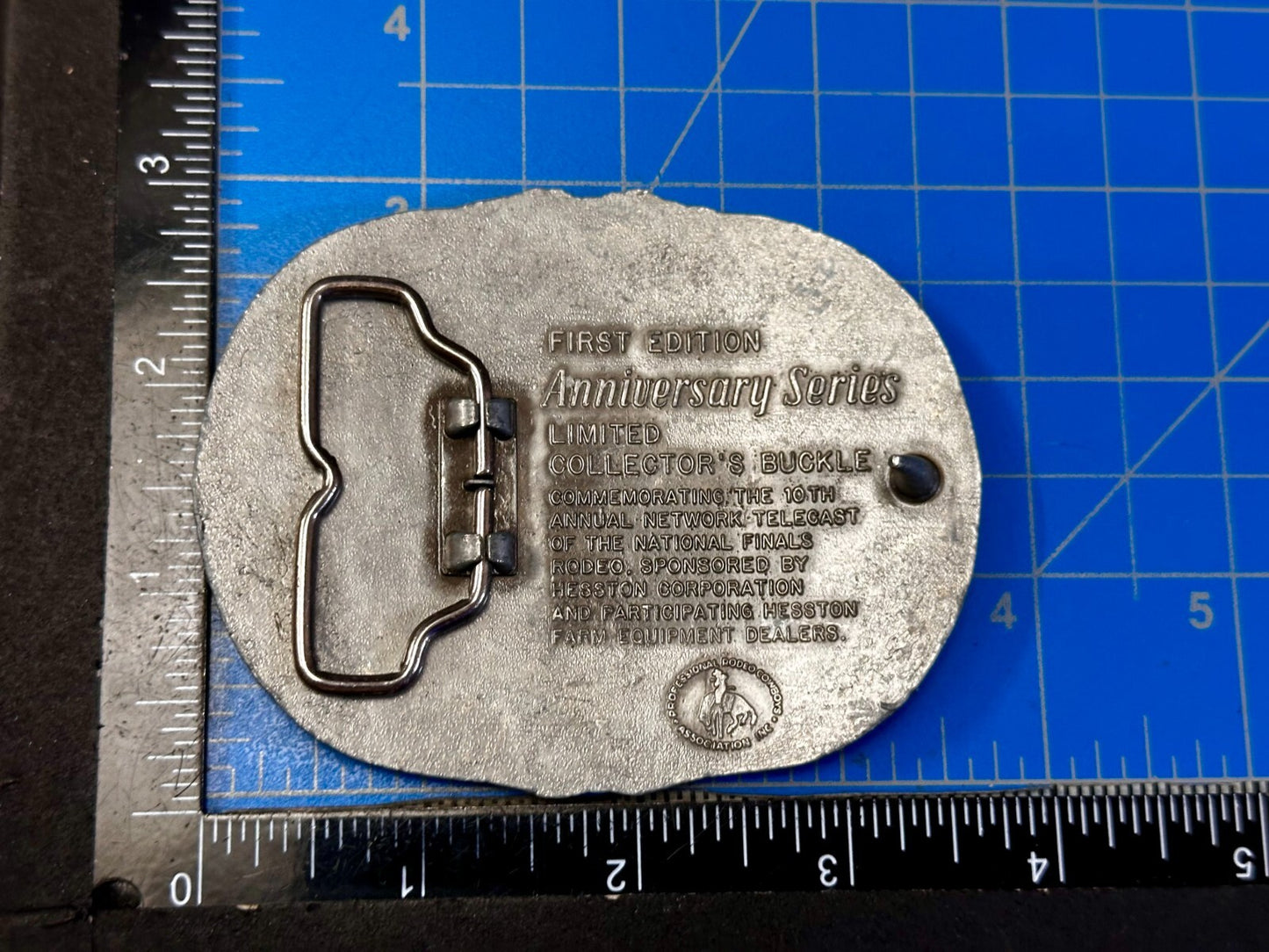 1983 Hesston NFR National Finals Rodeo Cowboys 25th aniversary Belt Buckle