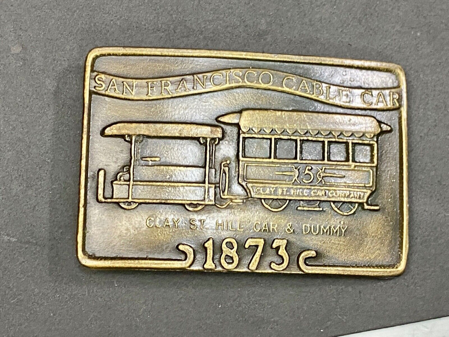 The History Of The San Francisco California Cable Car Transportation Belt Buckle