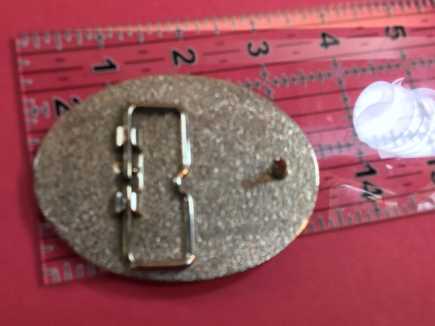 Vintage Belt Buckle. - American Eagle over mountainside featuring Rhinestone