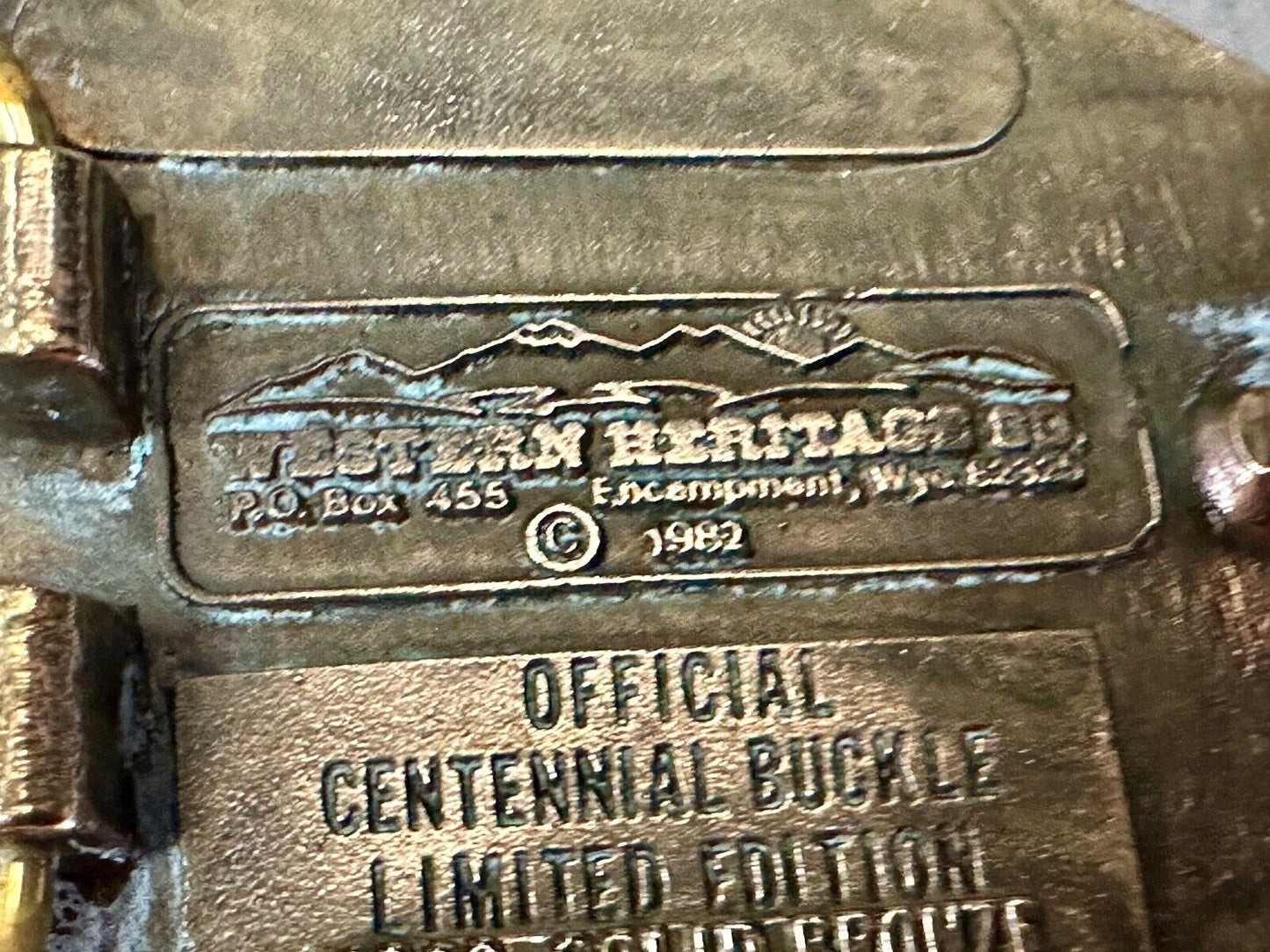 1982 Pocatello Idaho Train Centennial Solid Bronze Western Heritage Belt Buckle