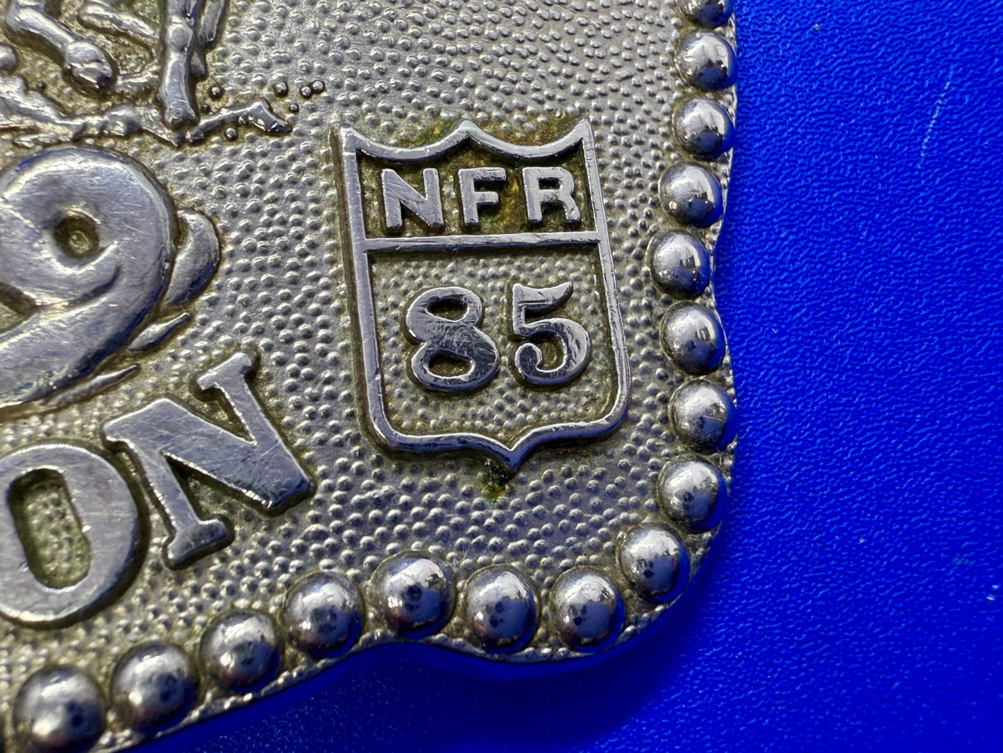1985 Hesston NFR National Finals Rodeo Calf Roping 3rd Edition Belt Buckle