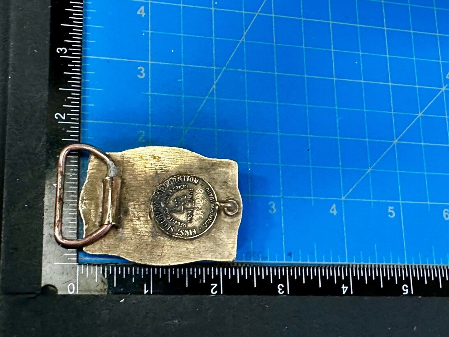 The State of Idaho Deer Buck Hunting Vtg. 1978 Small First Security Belt Buckle