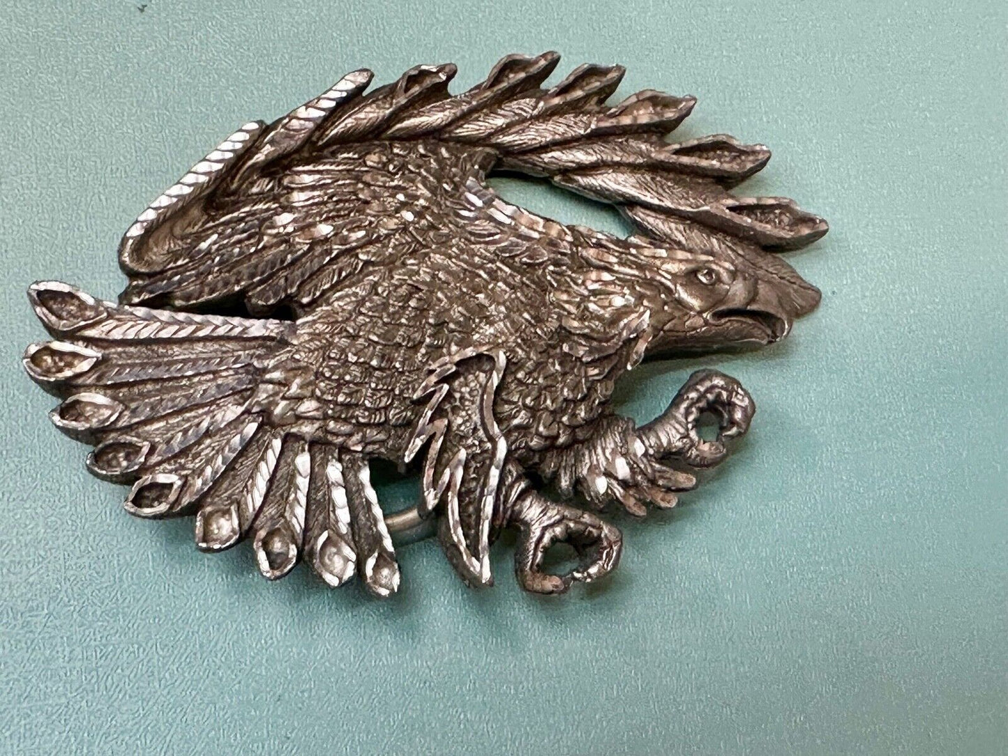 Vintage EJC EAGLE - Attacking Hunting Diving cutout belt buckle