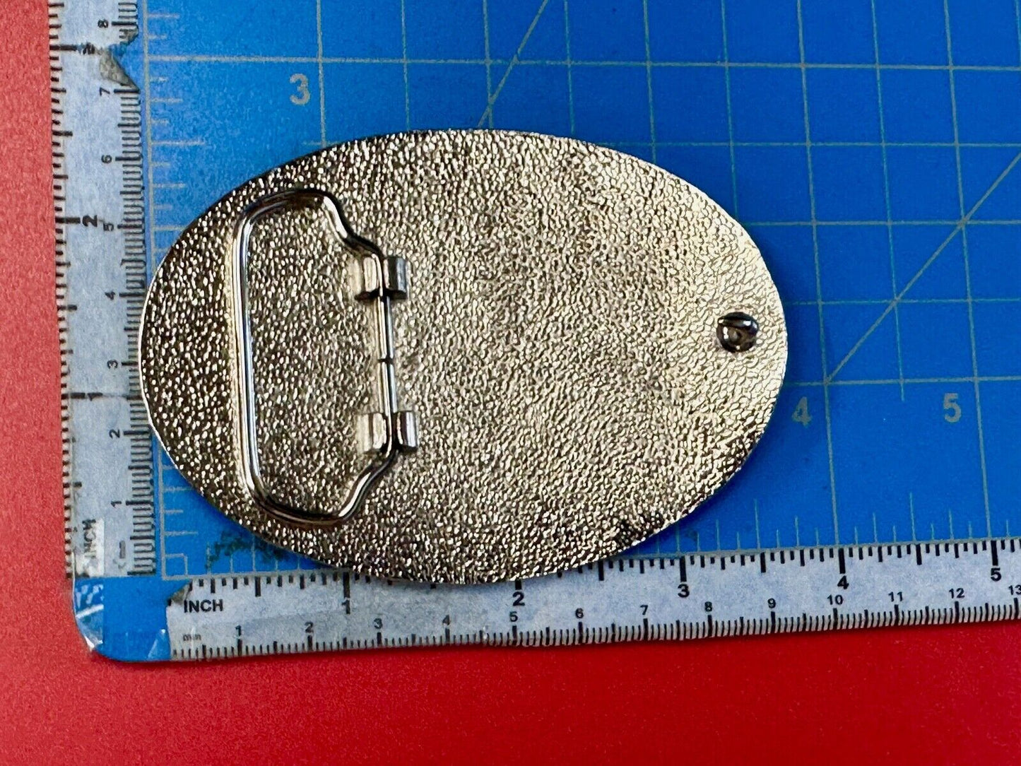 The great state of TEXAS - Tx Star Flag - Silver tone NOS belt buckle