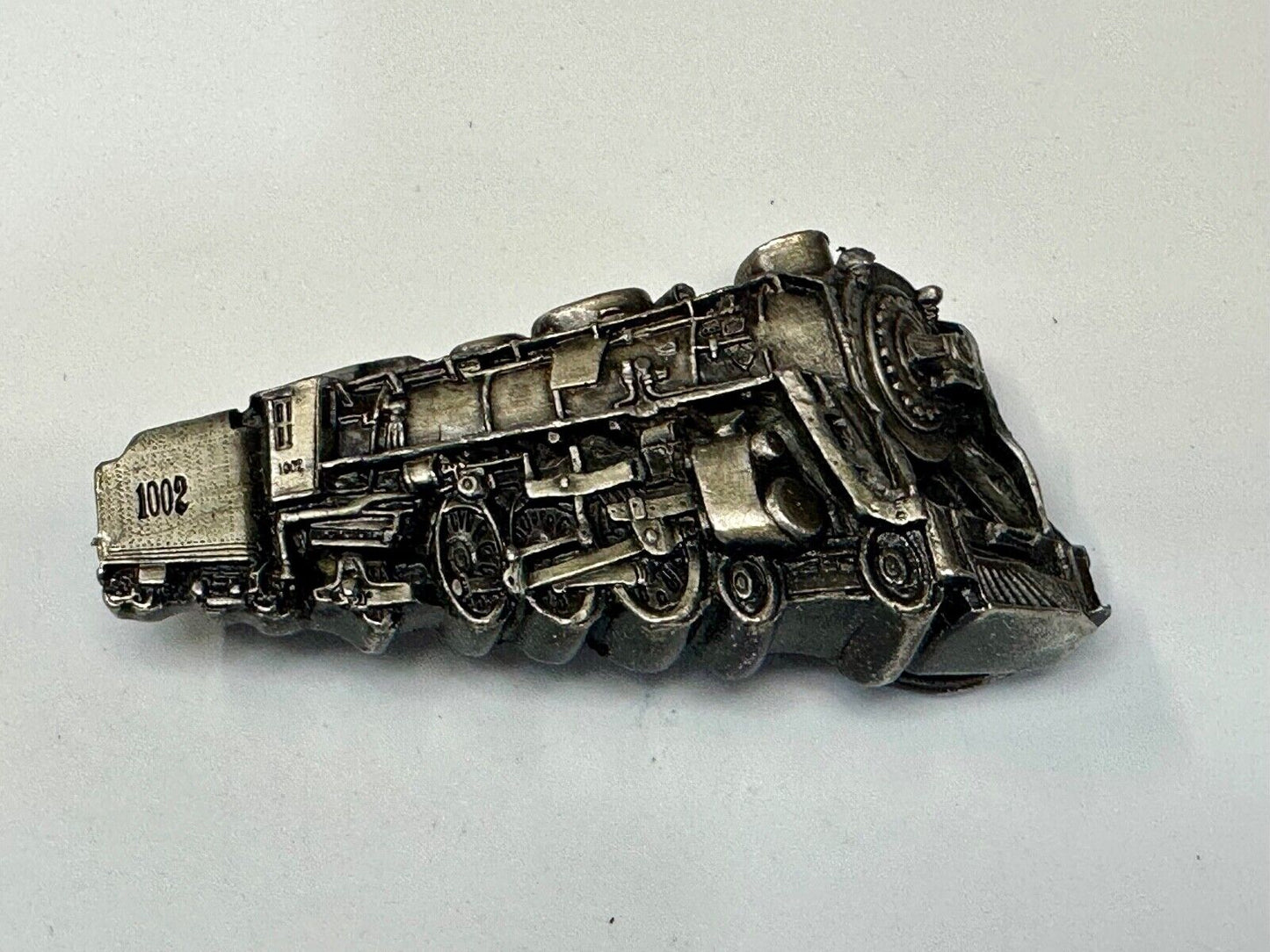 Train Steam Locomotive Vintage 1978 Cutout RR Bergamot Belt Buckle #1002
