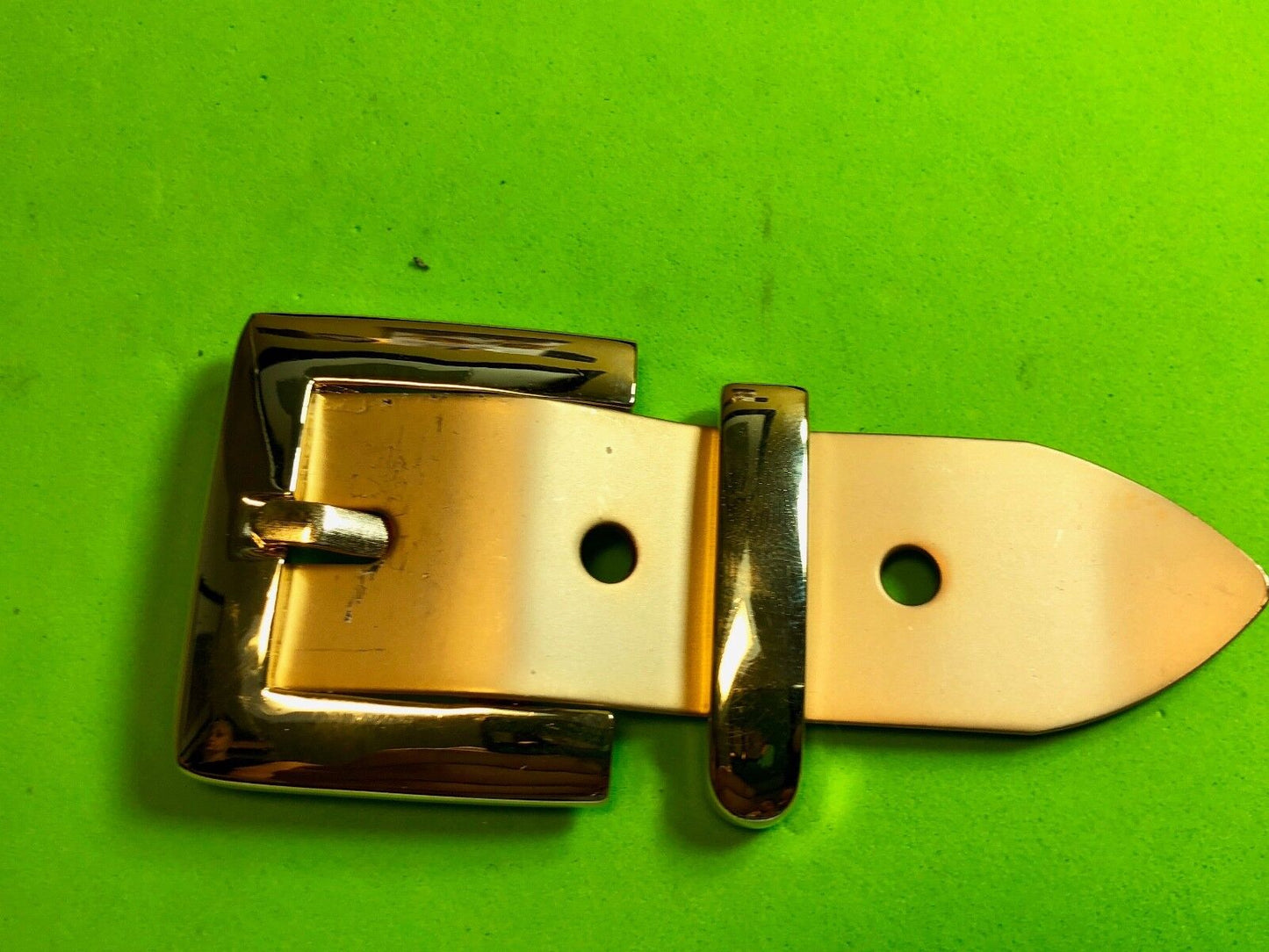 Vintage 2 piece Dress Brass Tone? Belt Buckle