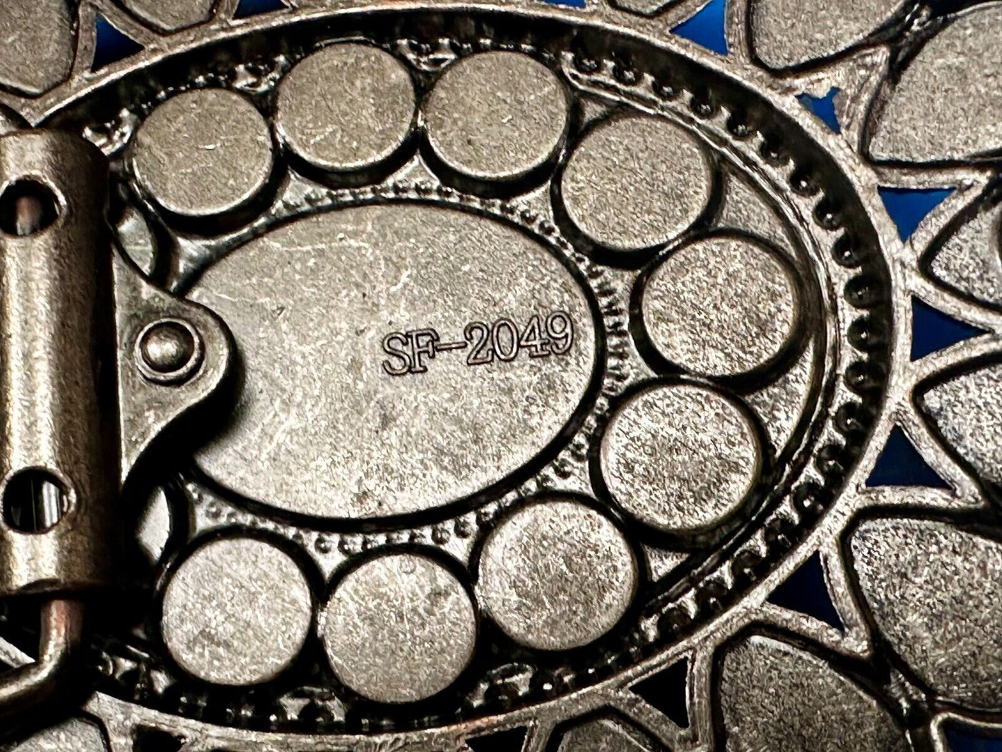 Beautiful Faux Turquoise Covered Hippie Vibe Western Cowgirls Belt Buckle #2049