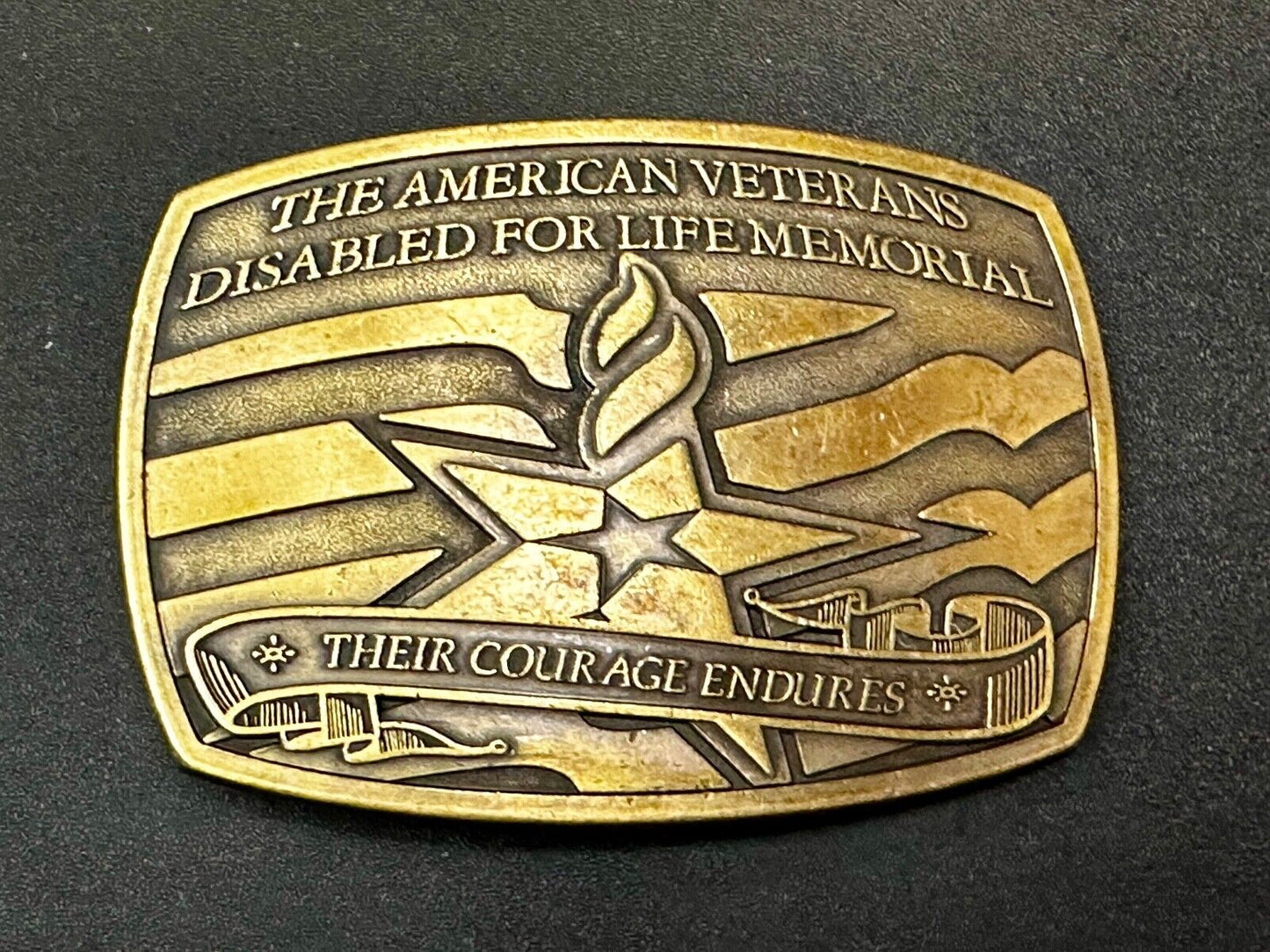 The American Veterans Disabled for life Memorial Commemorative Belt Buckle