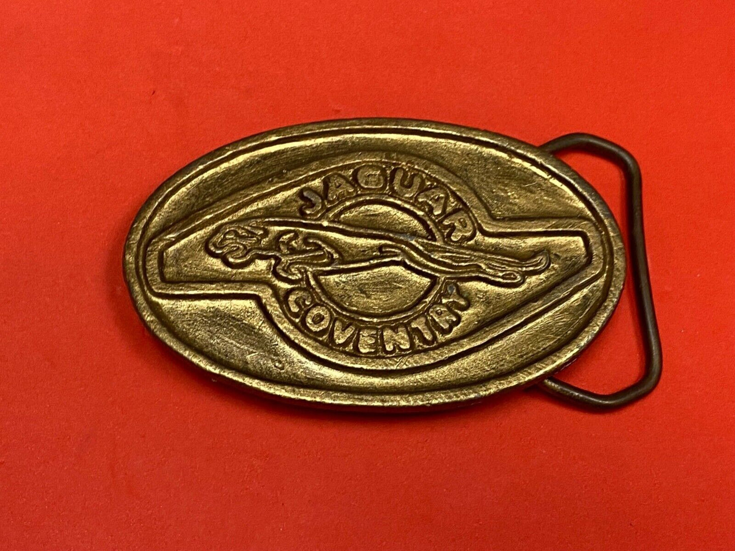 Sytner Jaguar Coventry Car Auto Collectors Dealers Vintage Brass Belt Buckle