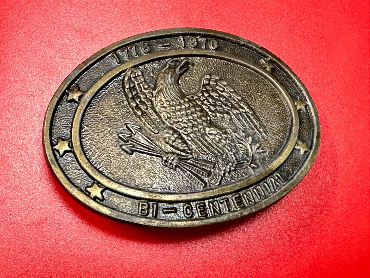 Bicentennial USA America 1776 - 1976 Eagle Arrows Vintage belt buckle
