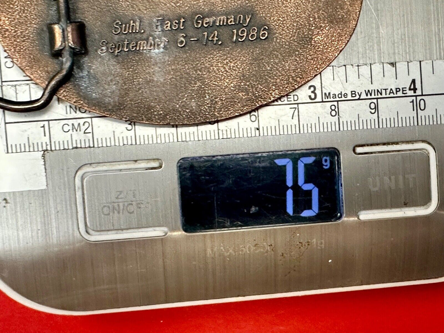 1986 Shooting TeamUSA World Shooting Championships Vintage belt buckle