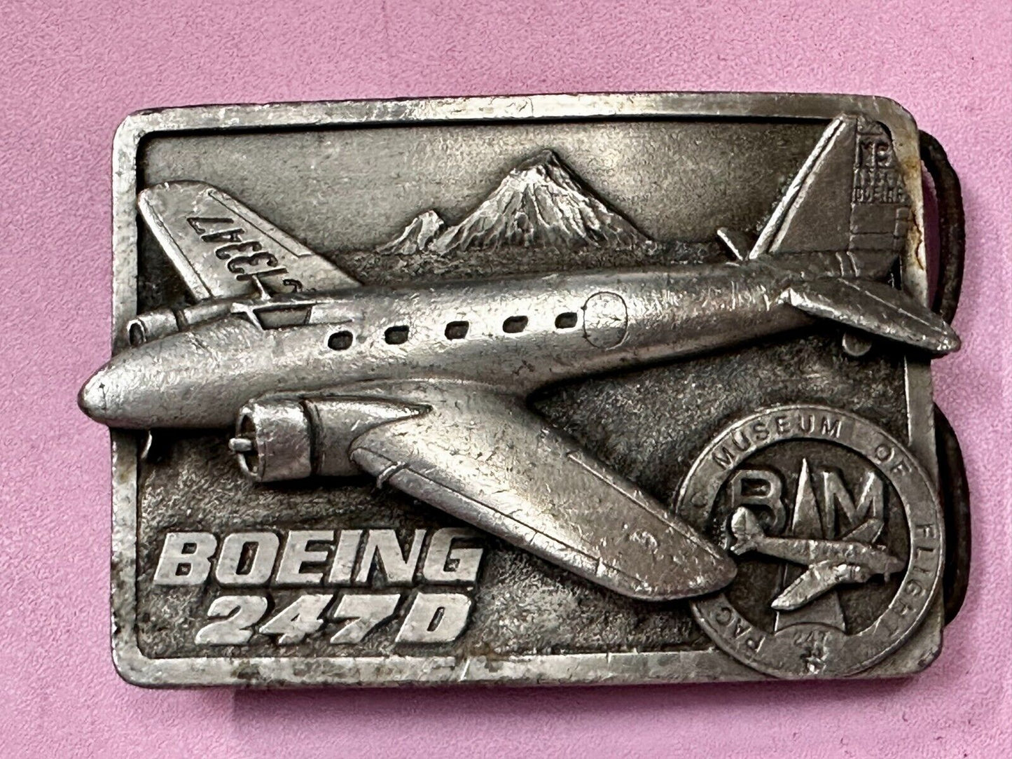 The Boeing 247D High Speed Aircraft Vintage 1986 Belt Buckle by Siskiyou