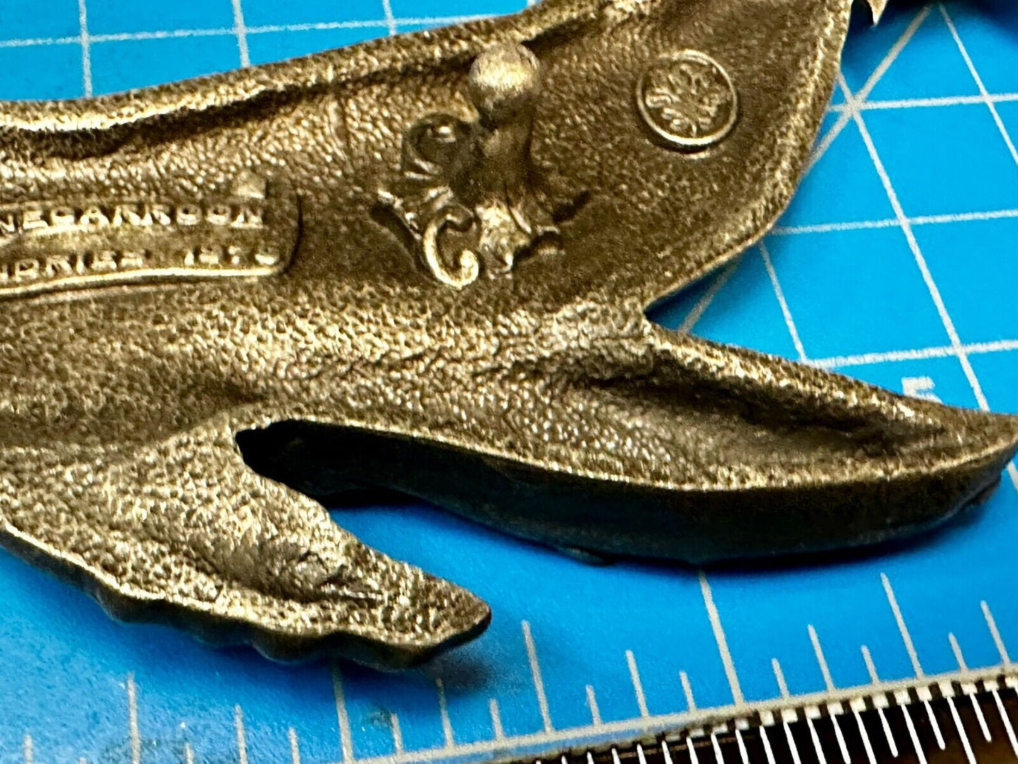 Vinegaroon Foundries Blue Whale Large Figural Pewter Late 70'S Belt Buckle