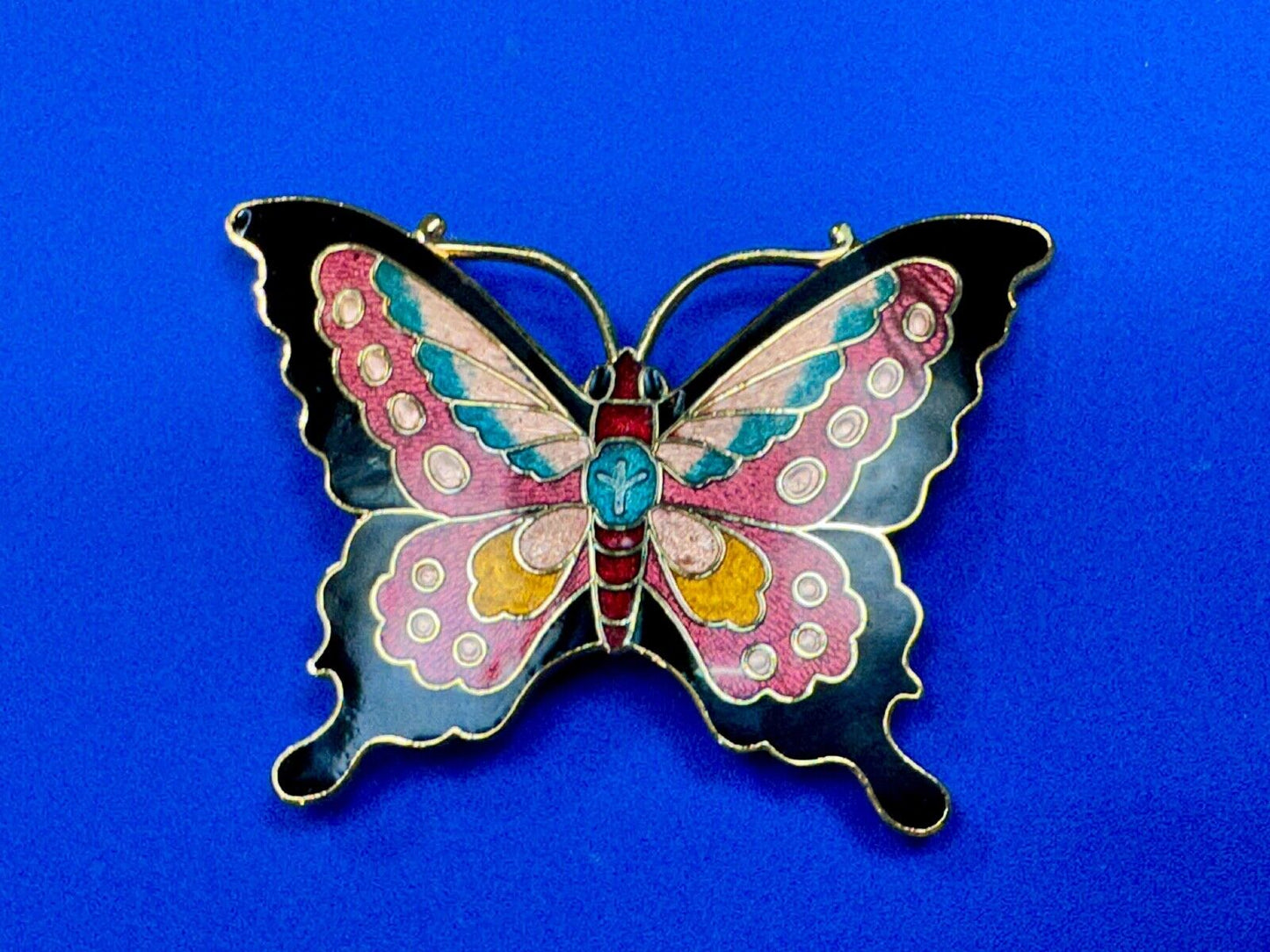 Beautiful India Inspired colorful butterfly shaped belt slide scarf clip