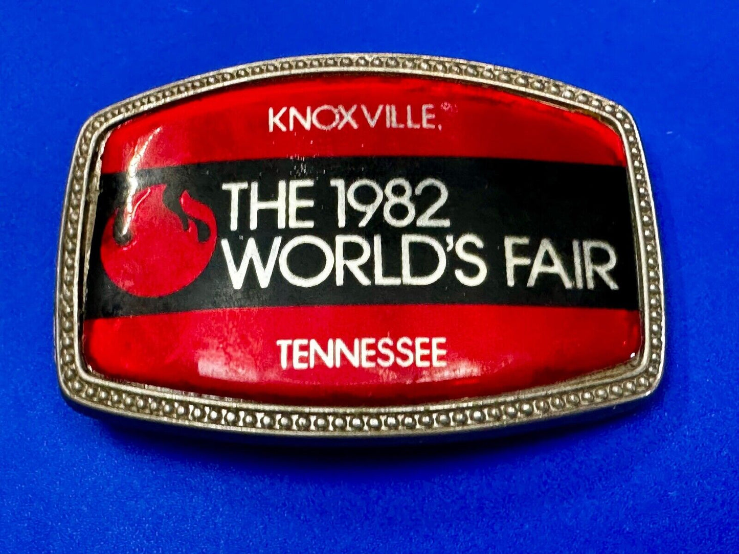 The 1982 World's Fair Knoxville Tennessee Souvenir Commemorative Belt Buckle