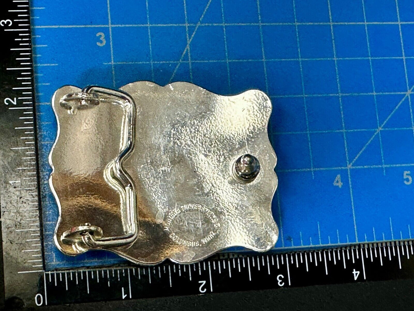 Texas Longhorn Steer Rodeo Bull Two Tone Belt Buckle by Montana Silversmiths