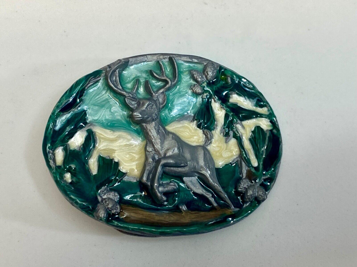 Vintage 1988 Deer Great American Belt Buckle