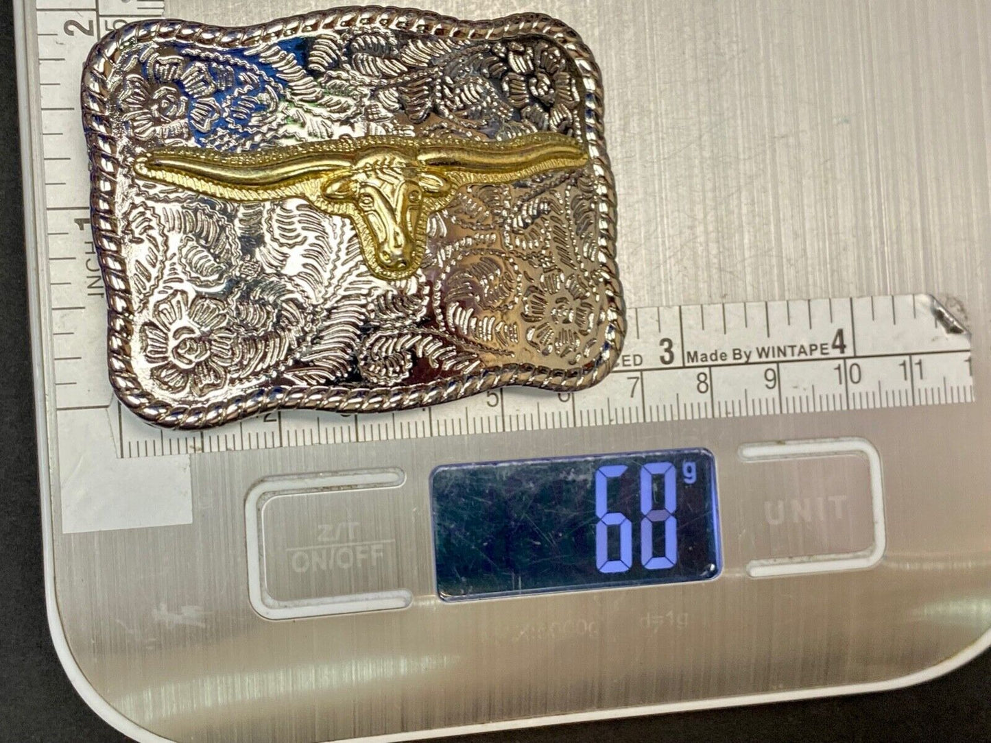 The Texas Longhorn! Mixed Color / Metal Ornate Western Belt Buckle
