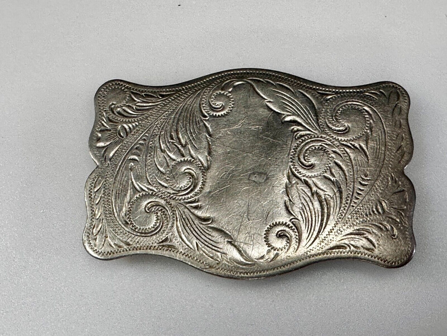 Vintage engraved western flower swirl belt buckle for craft project or to wear!