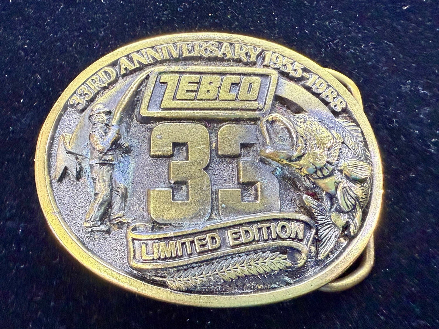 33rd Anniversary Zebco Angler Fishing Edition The Great American Belt Buckle