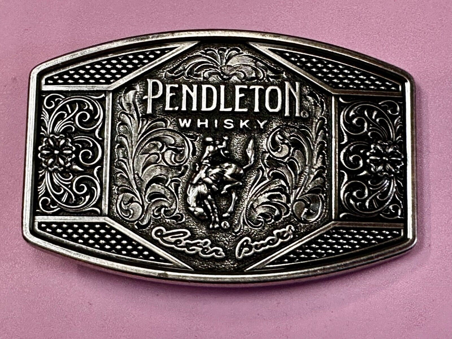 2022 Pendleton Whiskey Let'er Buck Rodeo Cowboy Montana Silversmiths Belt Buckle