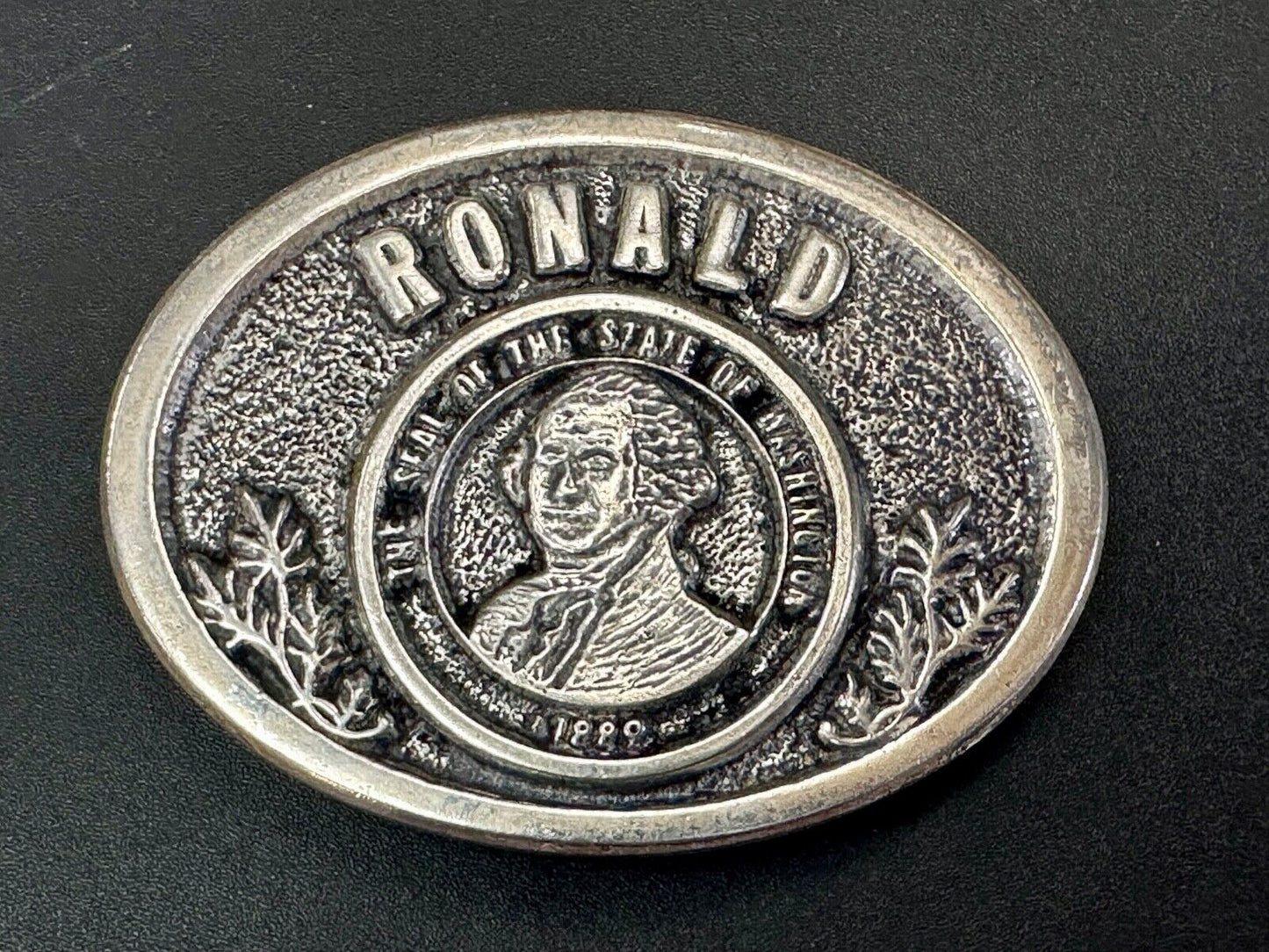 The Seal of the State of Washington Ronald Vtg 1889 belt buckle Art Collectibles