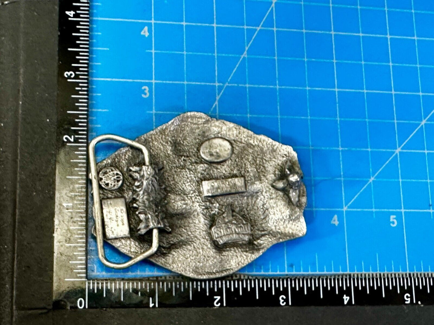 American Truck I'D RATHER BE TRUCKIN Pewter Vintage 1986 Belt Buckle - Siskiyou