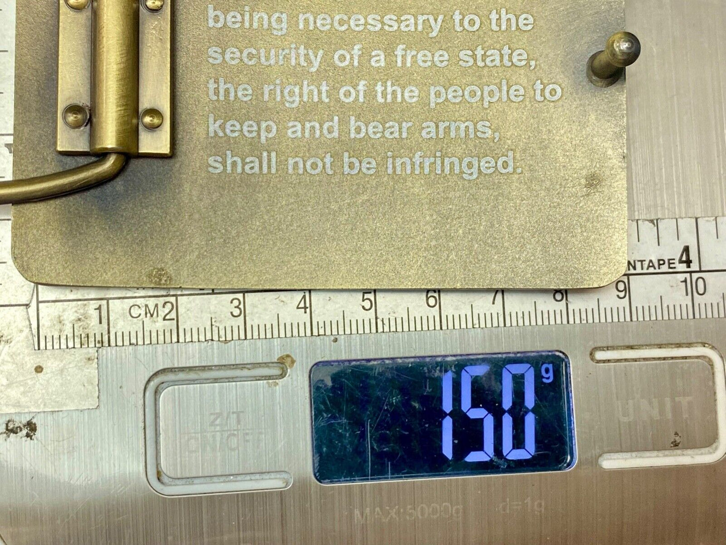 The Second Amendment is my Gun Permit belt buckle