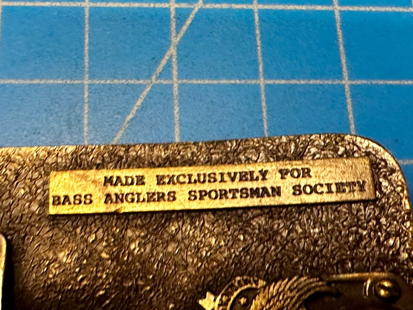 1988 Bass Anglers Sportsman Society Club Great American Belt Buckle