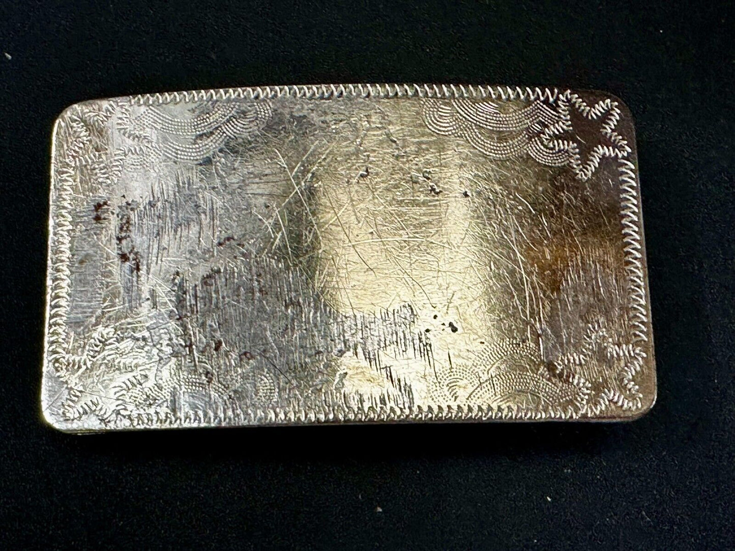 Vintage Engraved Silver Tone Belt Buckle For Craft Project Or To Wear!