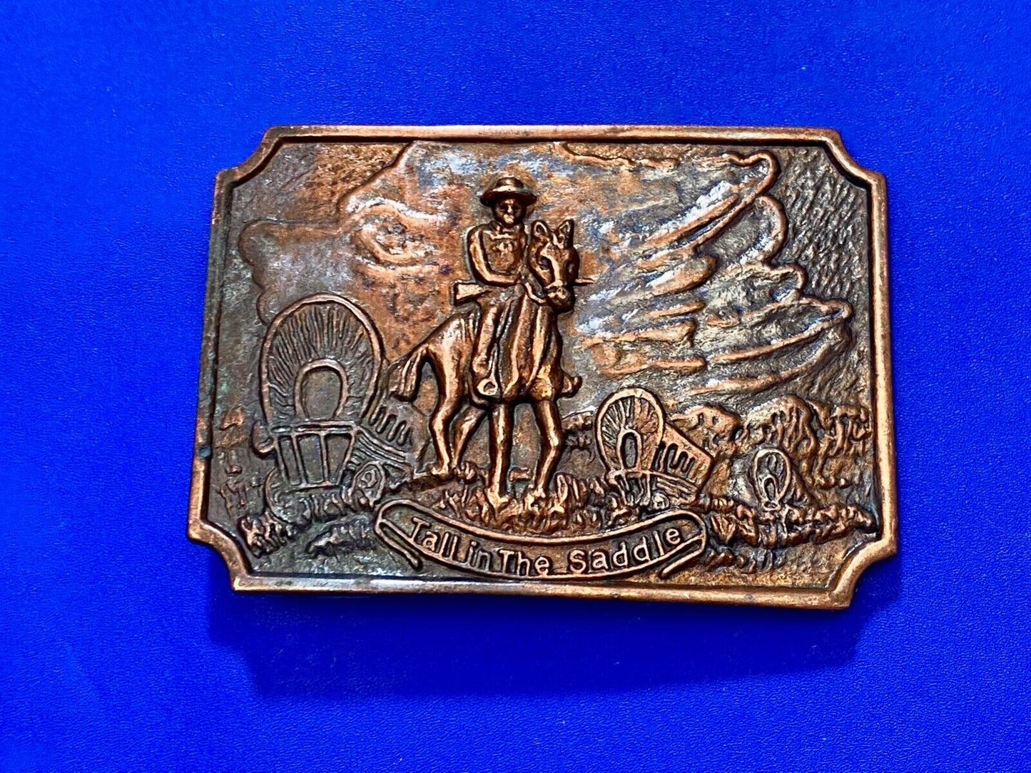 Tall in the Saddle - Western Horse and Cowboy way of life! belt buckle