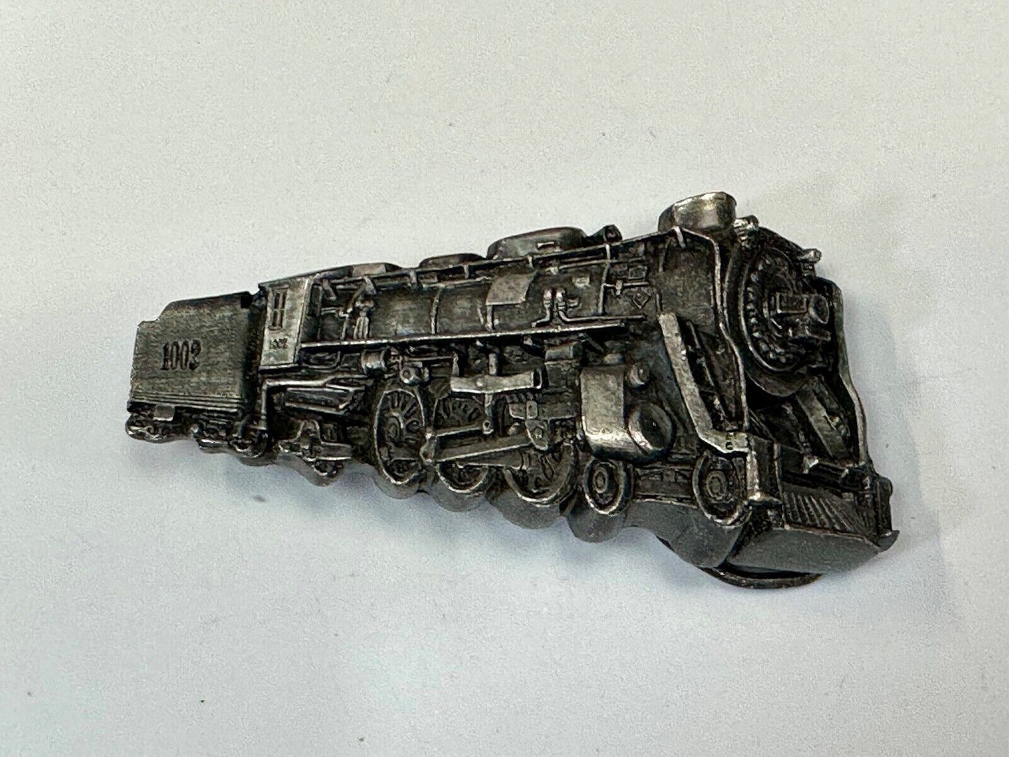 Vintage 1978 RR train Steam Engine Bergamot cutout belt buckle
