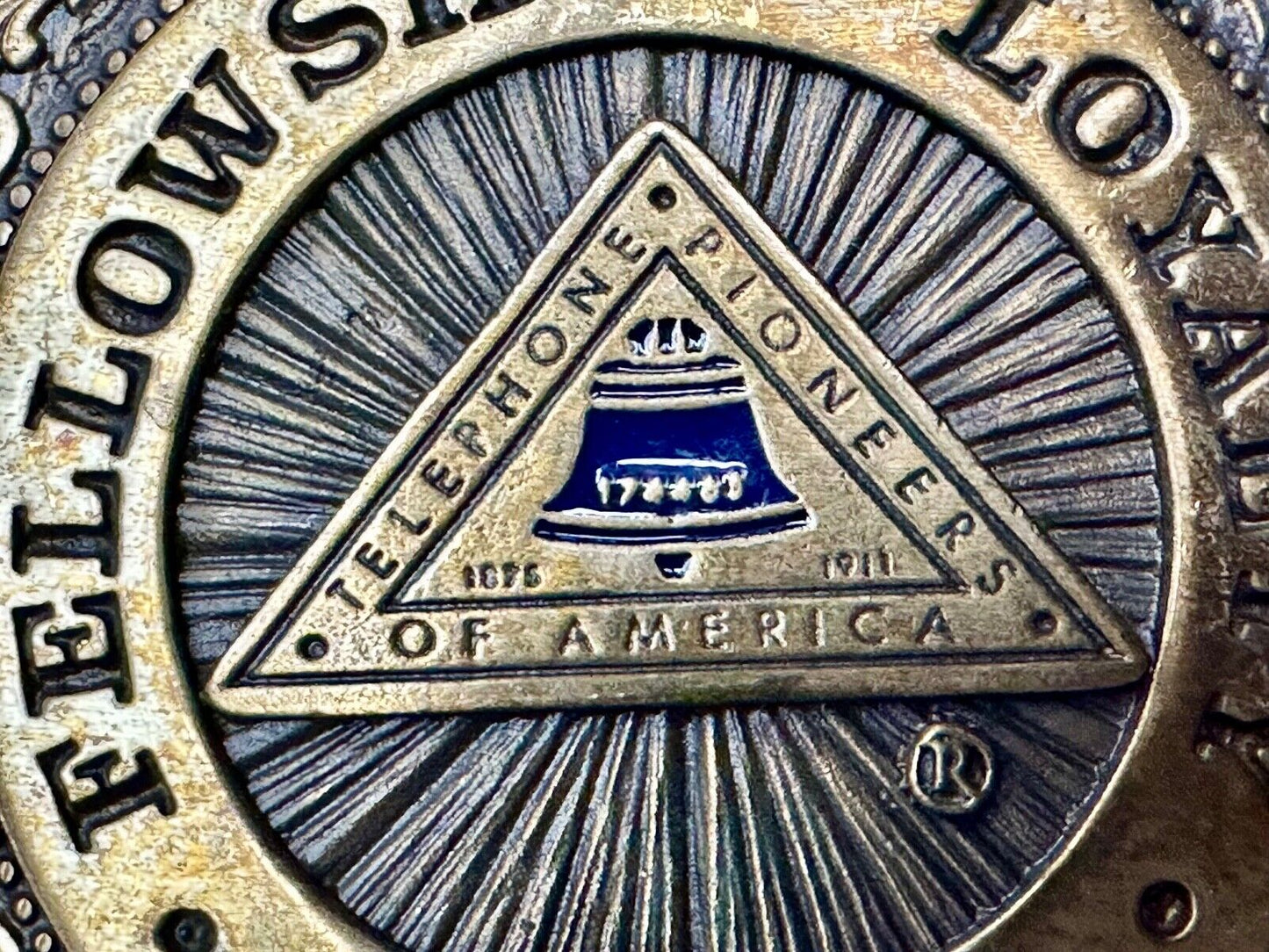 Telephone Pioneers of America TL&B Belt Buckle Fellowship Loyalty Service