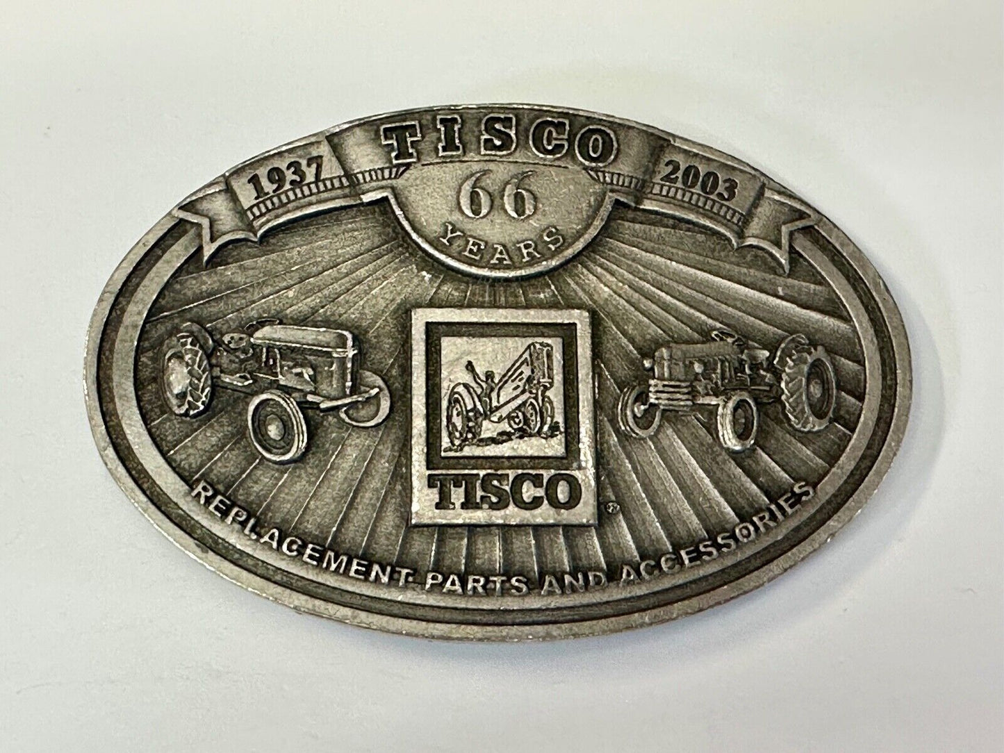 Tisco Farm Tractor Replacement Parts and Accessories vintage 2003 belt buckle