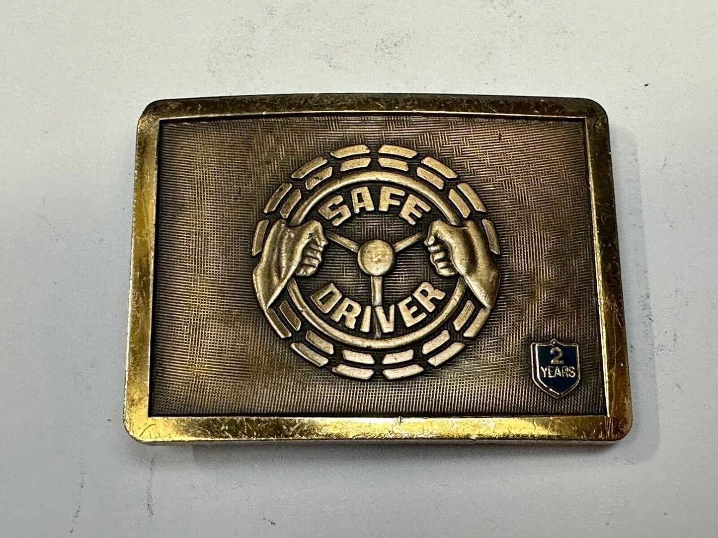 Balfour Safe driver Semi Big Rig Transport belt buckle with 2 year insert