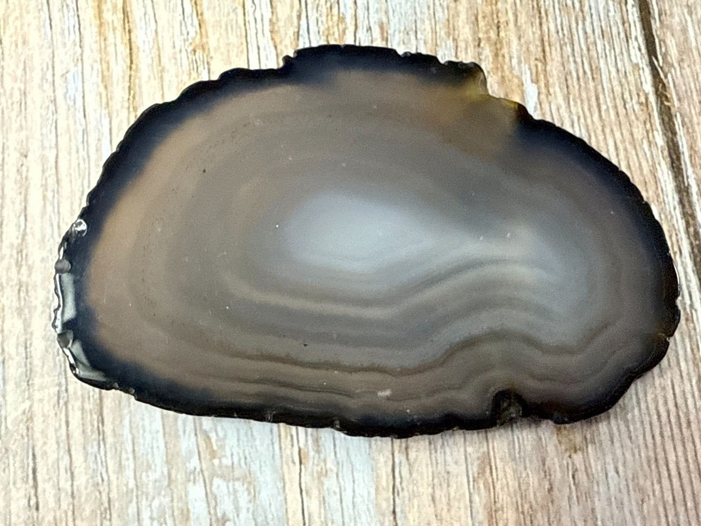 Beautiful Agate Slice Slab Natural Stone Gray Blue Hippy Boho Vibe Belt Buckle