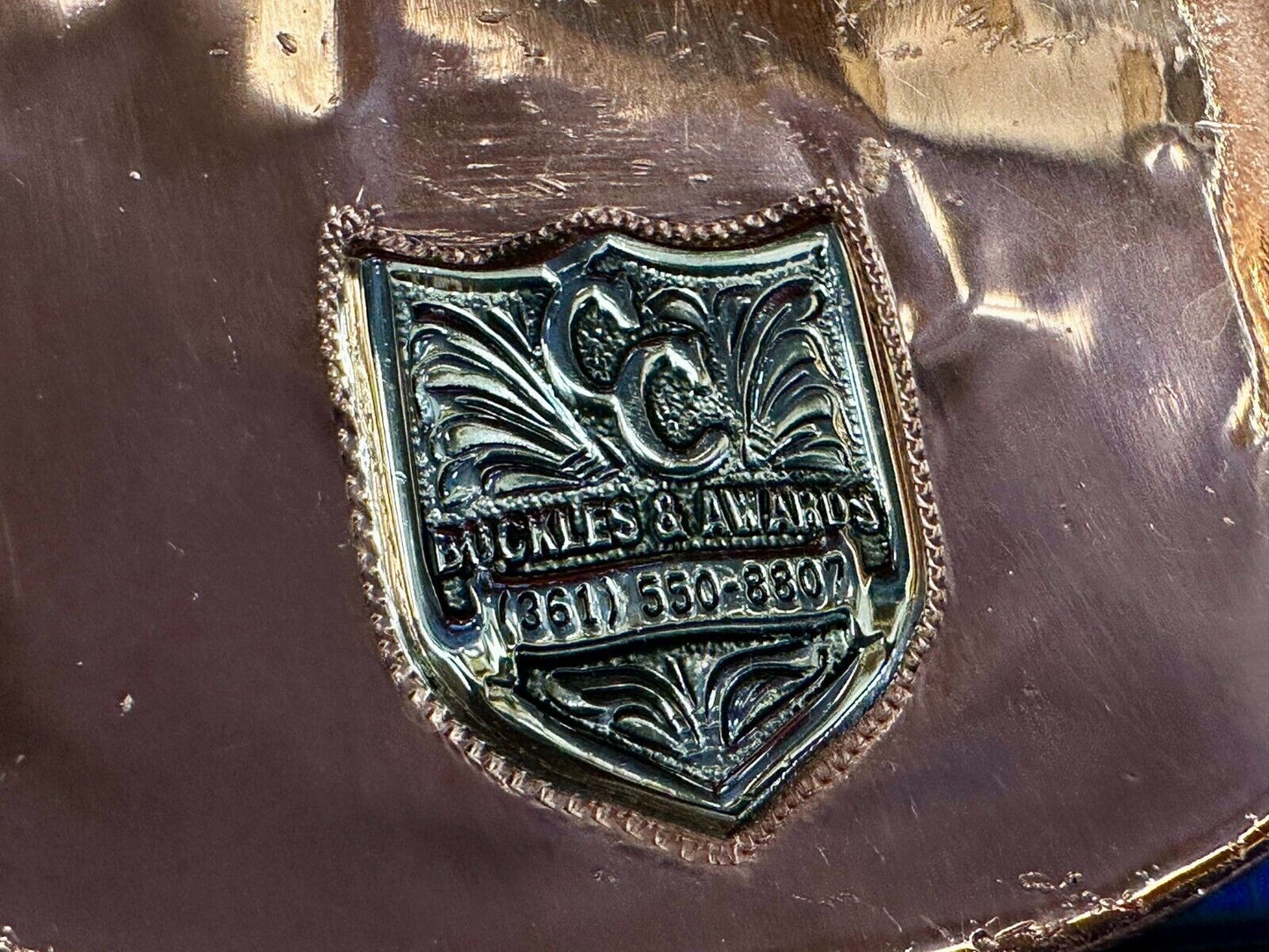 TJHRA Texas Jr. Rodeo 2021 Bareback Steer Riding Champion Trophy Belt Buckle