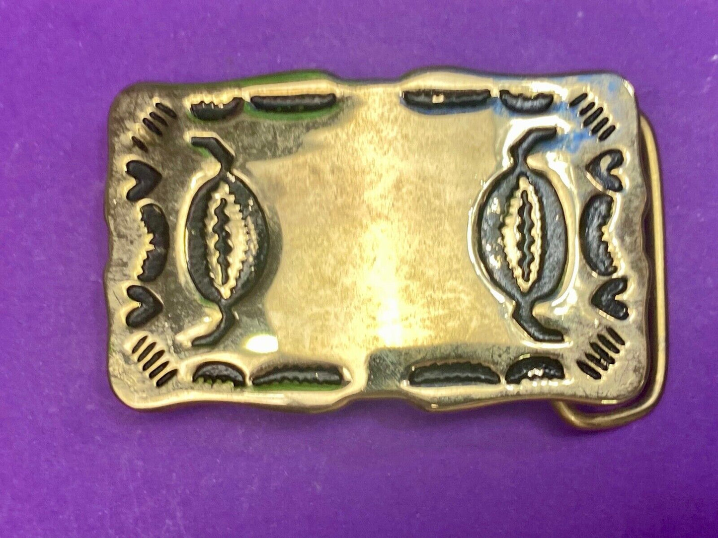 USA made western framed blank flower swirl belt buckle for your project!