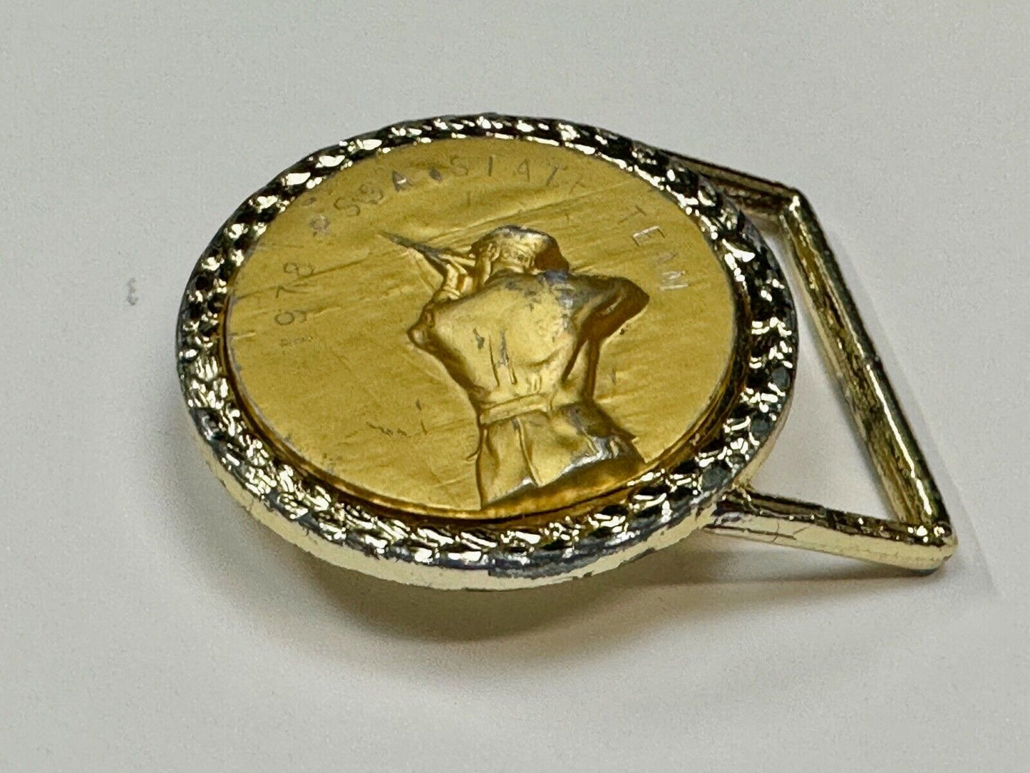 Vintage 1978 PSSA State Team shooting Rare Olympics Collectors belt buckle