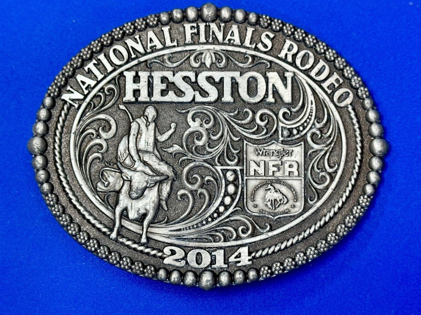 2014 Hesston National Finals Rodeo NFR Collector Montana Silversmiths Buckle