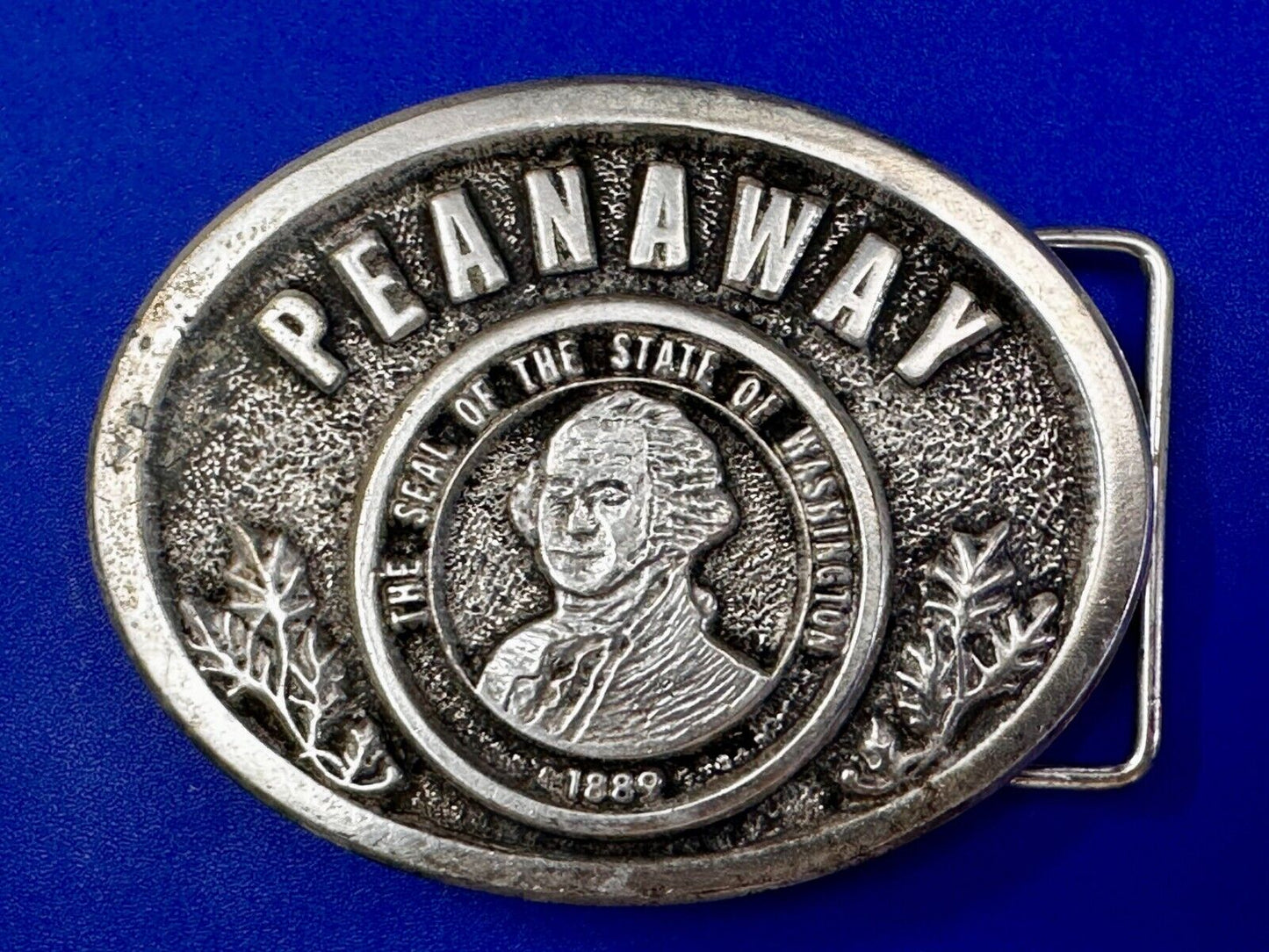 The Seal of the State of Washington 1889 Peanaway Vtg 1987 Collector Belt Buckle