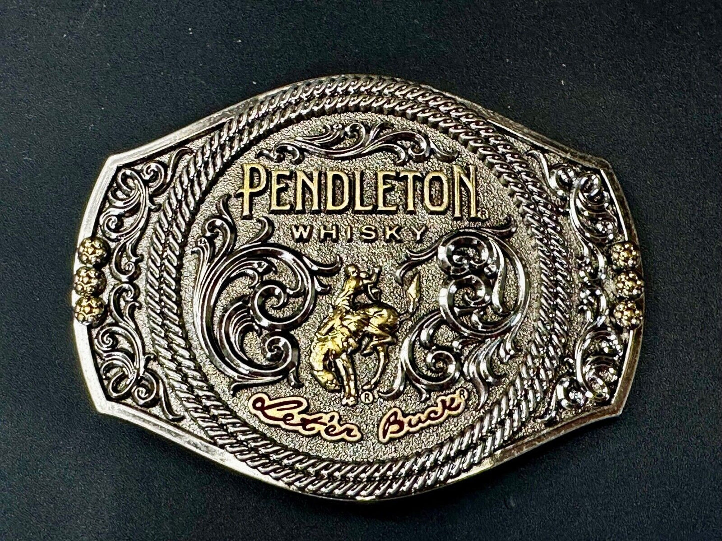 2021 PENDLETON Whisky Let'er Buck Rodeo Cowboys Montana Silversmiths Belt Buckle